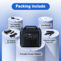 HKM-272211 300W Portable Power Station with 296Wh Lithium Battery - Ideal for Home and Outdoor Use