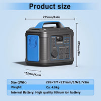 HKM-272211 300W Portable Power Station with 296Wh Lithium Battery - Ideal for Home and Outdoor Use