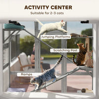 HKM-2722749 Flower Cat Tree with Multi-Level Design for Play and Rest