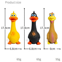 HKM-2723389 Interactive 3-Piece Eco-Friendly Latex Squeaky Chicken Chew Toys for Dogs