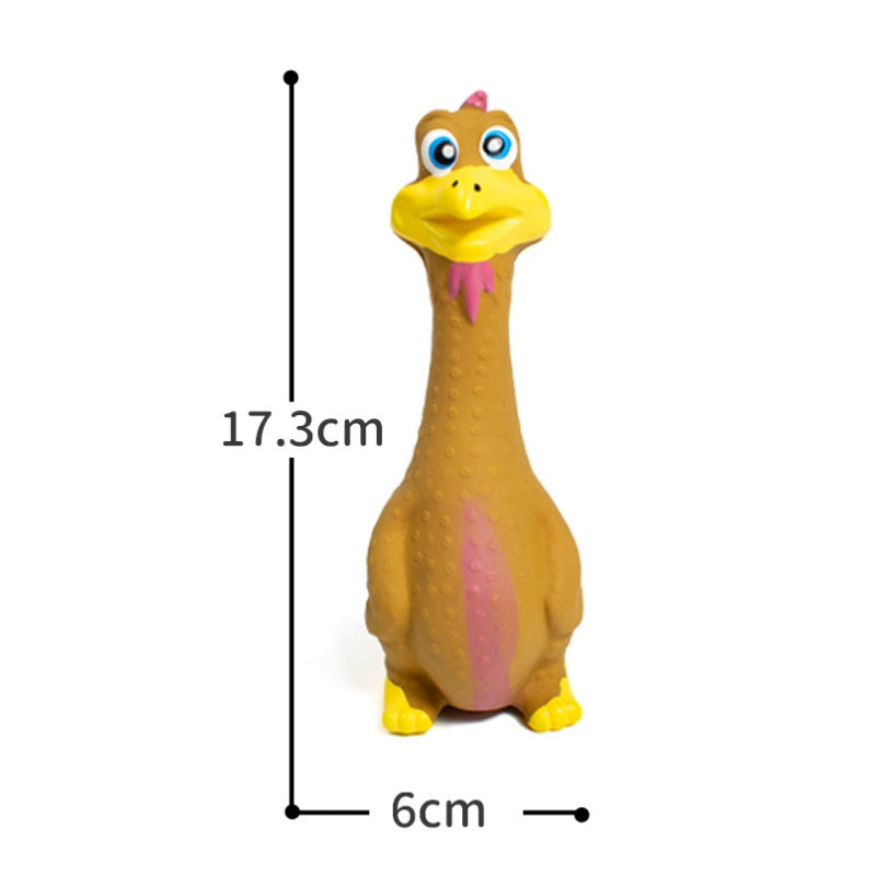 HKM-2723389 Interactive 3-Piece Eco-Friendly Latex Squeaky Chicken Chew Toys for Dogs