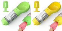 HKM-2726589 Portable 3-in-1 Dog Water Bottle with Food Container and Garbage Bag Storage