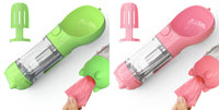 HKM-2726589 Portable 3-in-1 Dog Water Bottle with Food Container and Garbage Bag Storage