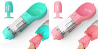HKM-2726589 Portable 3-in-1 Dog Water Bottle with Food Container and Garbage Bag Storage