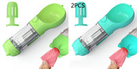 HKM-2726589 Portable 3-in-1 Dog Water Bottle with Food Container and Garbage Bag Storage