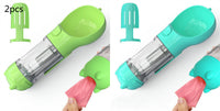 HKM-2726589 Portable 3-in-1 Dog Water Bottle with Food Container and Garbage Bag Storage