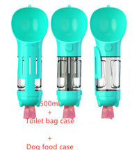 HKM-2726589 Portable 3-in-1 Dog Water Bottle with Food Container and Garbage Bag Storage