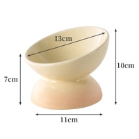 HKM-2726717 Ceramic Cat Bowl with Anti-Overturn Design for Comfortable Feeding