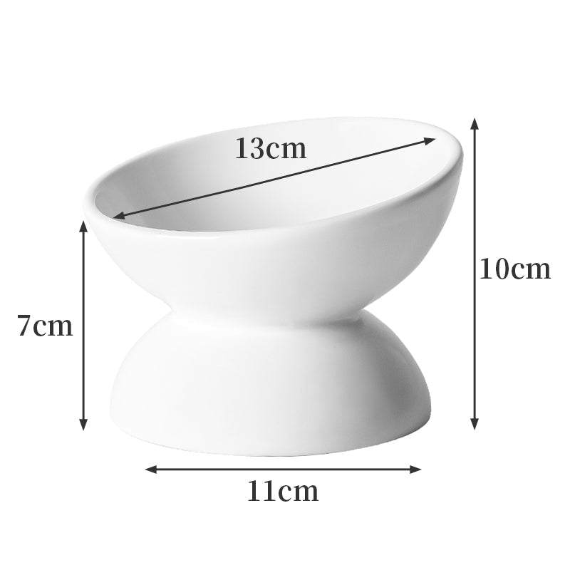 HKM-2726717 Ceramic Cat Bowl with Anti-Overturn Design for Comfortable Feeding