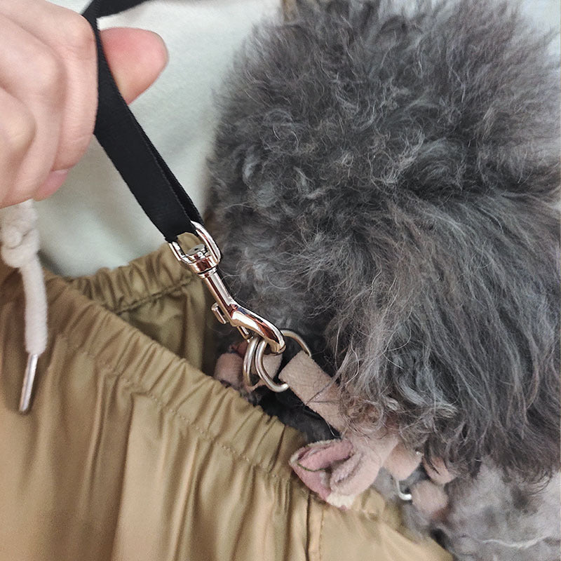 HKM-2726973 Breathable Pet Dog Travel Backpack - Available in Brown, Pink, and Gray, Sizes Medium and Large