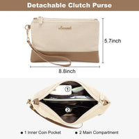 HKM-272851 Waterproof Canvas Business Bag Set for Women – 15.6in Briefcase and Large Tote Crossbody Laptop Handbag