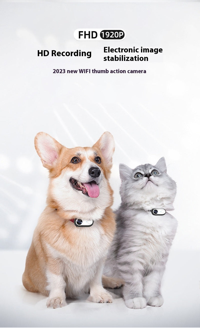 HKM-2729789 Mini HD Pet Thumb Camera with Magnetic Design, 1080P Video Recording, and Photo Capture