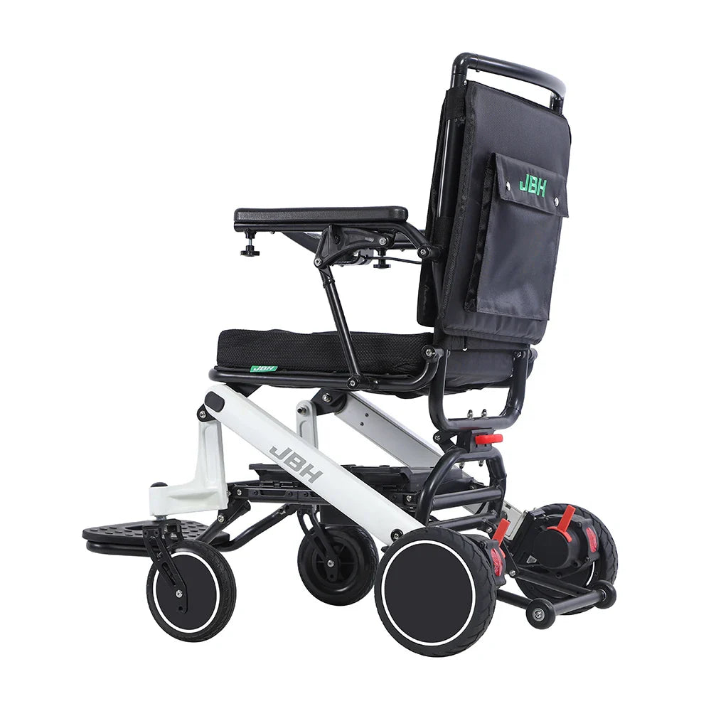 HKM-273171 Heavy Duty Electric Wheelchair with Brushless Motor, 6 km/h Speed, 20 km Driving Range, Aluminum Alloy Frame, Max Load 120 kg, Black