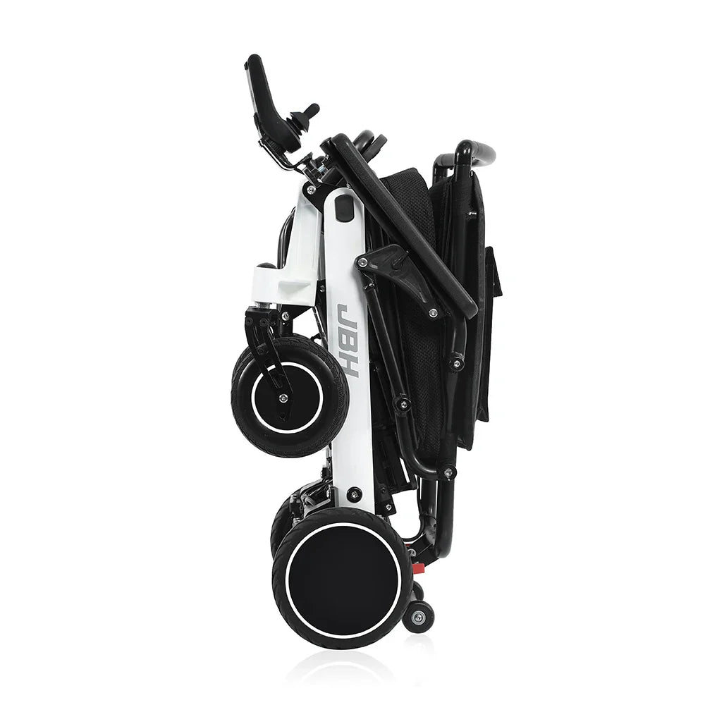 HKM-273171 Heavy Duty Electric Wheelchair with Brushless Motor, 6 km/h Speed, 20 km Driving Range, Aluminum Alloy Frame, Max Load 120 kg, Black
