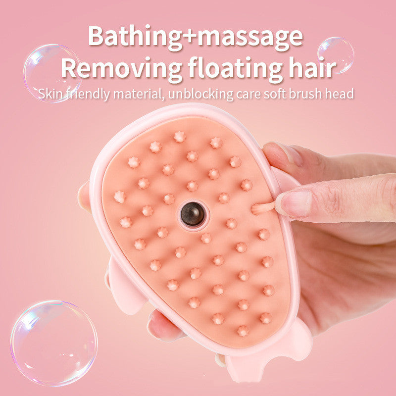 HKM-2732093 Dolphin Brush - Pink Electric Hair Removal Comb for Cats and Dogs