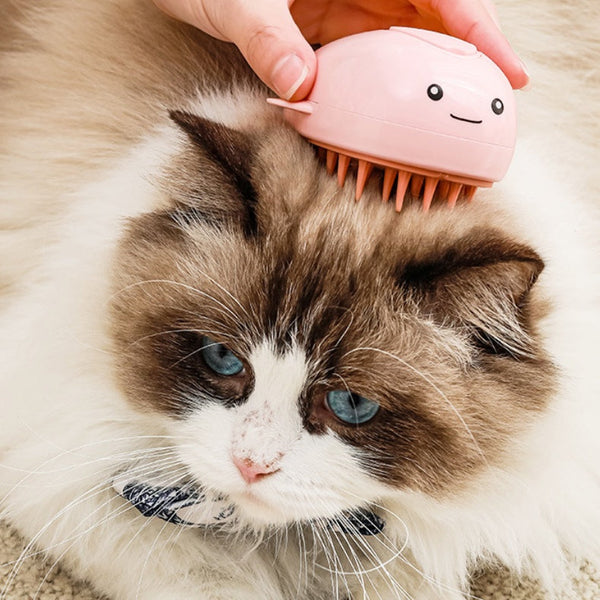 HKM-2732093 Dolphin Brush - Pink Electric Hair Removal Comb for Cats and Dogs