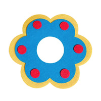 HKM-2732477 Felt Flower Pattern Cat Collar - Anti-Bite and Anti-Slobber Design, Universal Fit for All Seasons