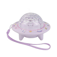 HKM-273299 Luminous 3D Cartoon Starry Sky Flying Saucer Toy for Kids, Ages 2 to 14