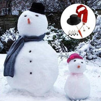 HKM-273427 Snowman Decoration Making Kit with Scarf, Hat, Carrot Nose, and Accessories for Winter Fun