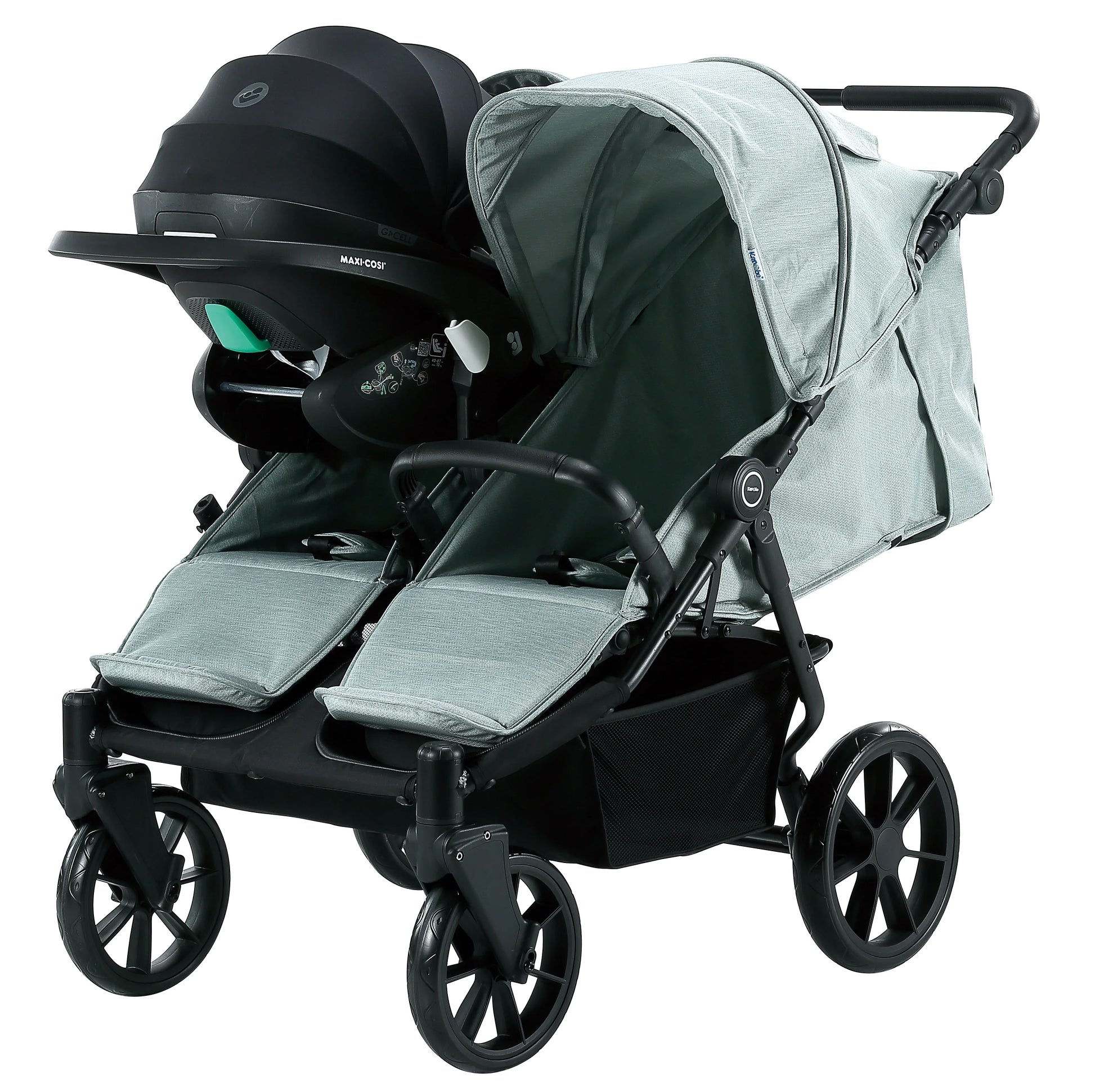 HKM-273491 Twin Baby Stroller with Large Basket for Infants and Toddlers