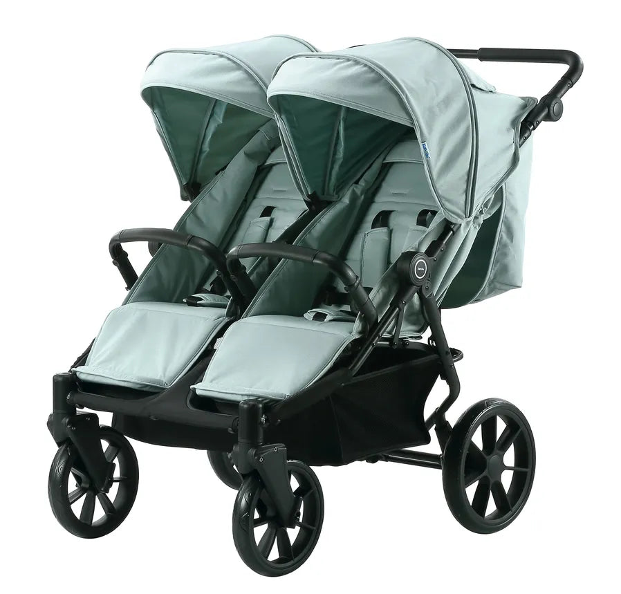 HKM-273491 Twin Baby Stroller with Large Basket for Infants and Toddlers