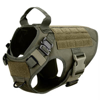 HKM-2735549 Tactical Camouflage Dog Harness and 1000D Nylon Leash Set for Training and Walking