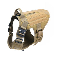 HKM-2735549 Tactical Camouflage Dog Harness and 1000D Nylon Leash Set for Training and Walking