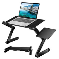 HKM-273555 Foldable Laptop Desk with Mouse Board and Aluminum Alloy Tray for Versatile Use