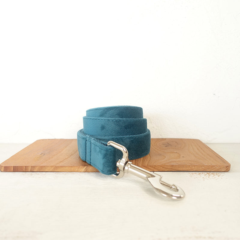 HKM-2736061 Double Thick Pile Polyester Traction Rope Set with Metal Buckle Connection - Emerald Green Velvet, Multiple Sizes Available