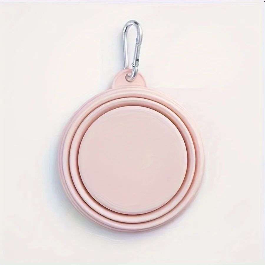 HKM-2736445 Portable Macaron Color Silicone Folding Pet Bowl for Food and Water ¨C Lightweight Travel Feeding Container