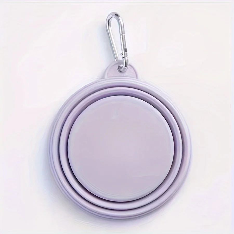 HKM-2736445 Portable Macaron Color Silicone Folding Pet Bowl for Food and Water ¨C Lightweight Travel Feeding Container