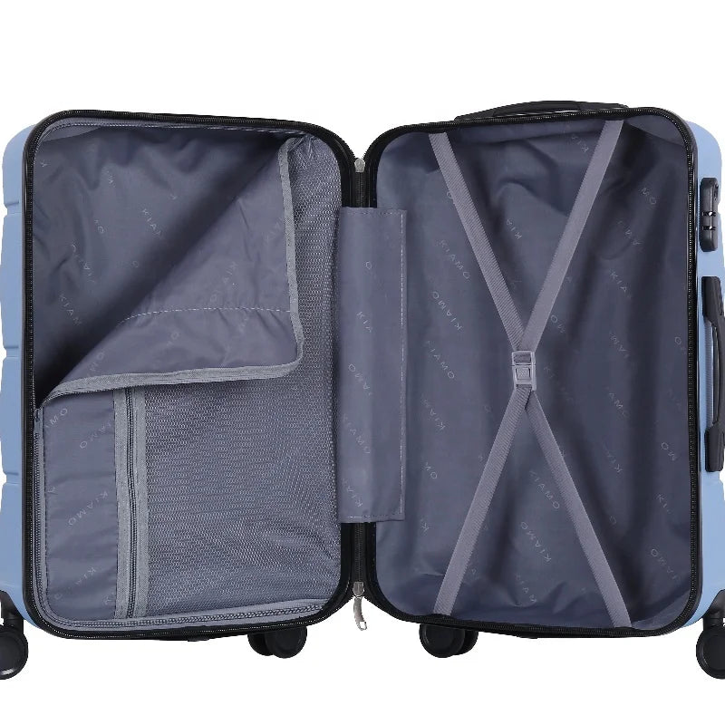 HKM-273683 Classic ABS Trolley Luggage Set - Durable Suitcase with Smooth-Glide Wheels