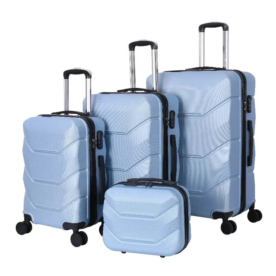 HKM-273683 Classic ABS Trolley Luggage Set - Durable Suitcase with Smooth-Glide Wheels