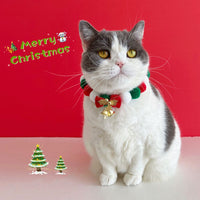 HKM-2738237 Festive Plush Ball Christmas Collar for Dogs and Cats with Soft Elasticity and Bow