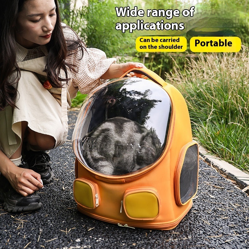 HKM-2738493 Spacious Outdoor Nylon Cat Backpack for Comfortable Travel