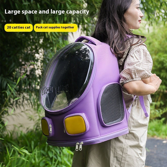 HKM-2738493 Spacious Outdoor Nylon Cat Backpack for Comfortable Travel