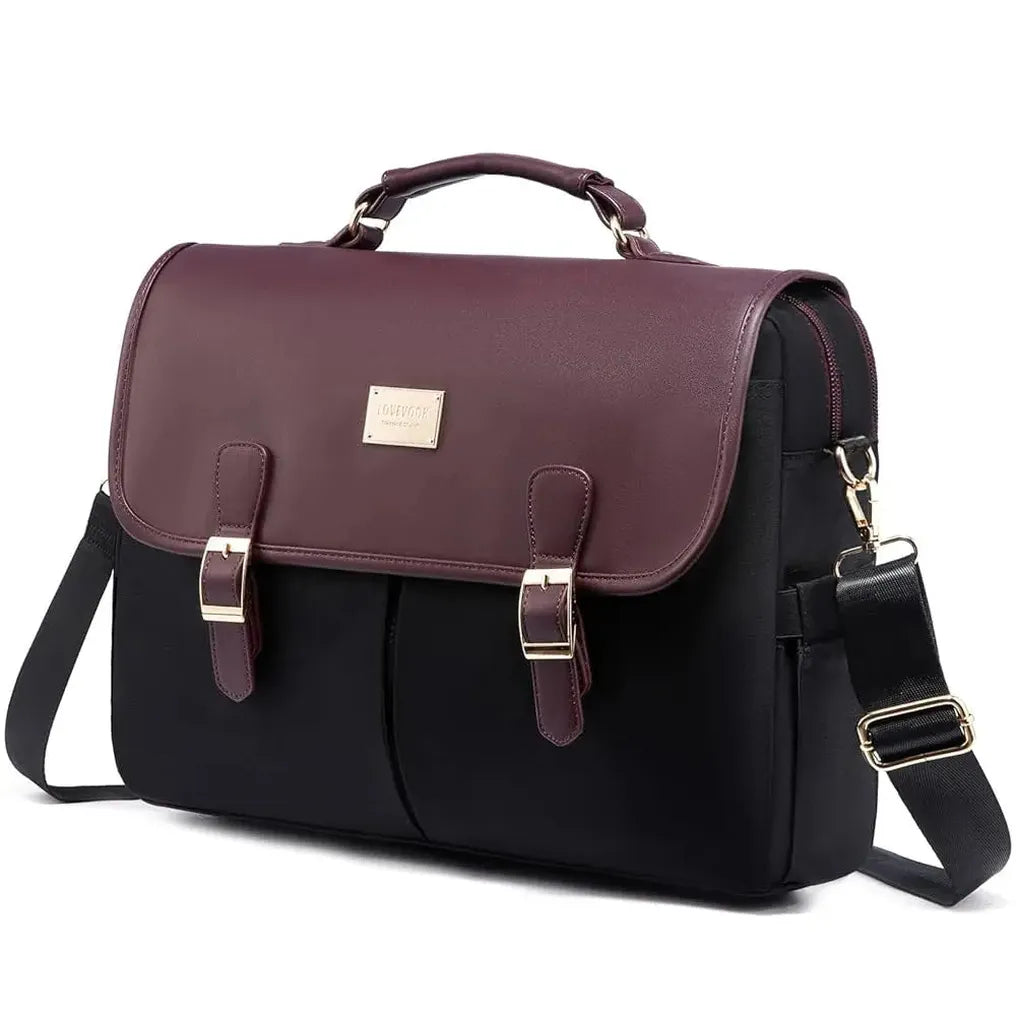 HKM-274003 Waterproof Large Office Tote Bag for Women – Stylish PU Briefcase for Laptops and Daily Business Use