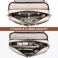 HKM-274003 Waterproof Large Office Tote Bag for Women – Stylish PU Briefcase for Laptops and Daily Business Use