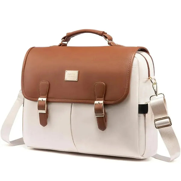 HKM-274003 Waterproof Large Office Tote Bag for Women – Stylish PU Briefcase for Laptops and Daily Business Use
