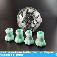 HKM-2740413 Cat Anti-Licking Space Head Cover with Foot Covers for All Seasons