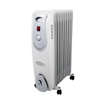 HKM-274067 Freestanding 13-Fin Electric Oil Filled Radiator Heater with Adjustable Thermostat and Remote Control, 1000W/2000W/3000W