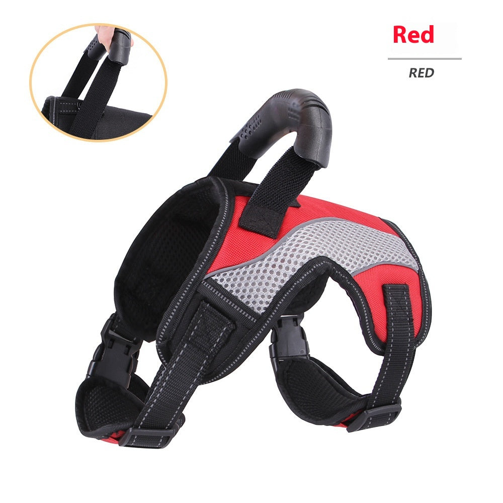 HKM-2741309 Breathable Anti-Pulling Pet Harness for Medium to Large Dogs - Red, Black, Camouflage Blue