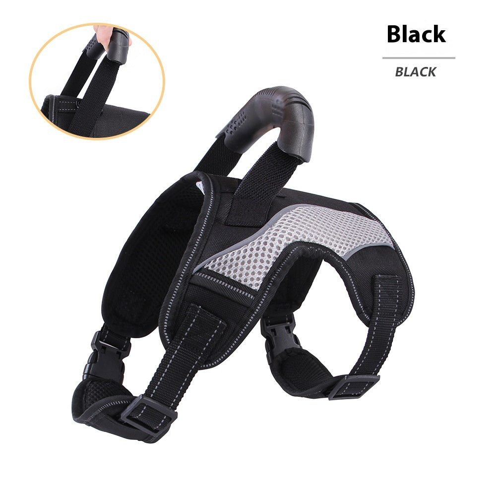 HKM-2741309 Breathable Anti-Pulling Pet Harness for Medium to Large Dogs - Red, Black, Camouflage Blue