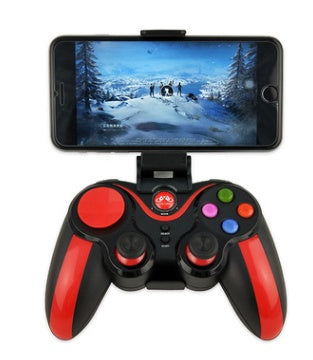 HKM-274323 S5 Plus Mobile Game Console with USB Interface – Compatible with Android/iOS, Includes Handle, Bracket, and Charging Cable
