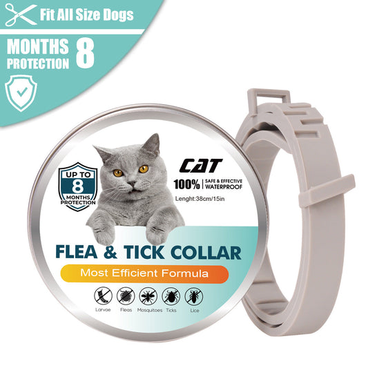 HKM-2743997 Essential Oil Flea Control Collar for Cats - Adjustable, 38cm, Multiple Colors Available