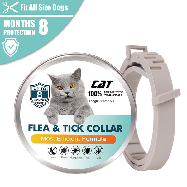 HKM-2743997 Essential Oil Flea Control Collar for Cats - Adjustable, 38cm, Multiple Colors Available