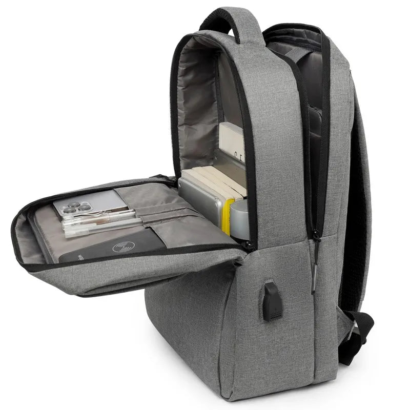 HKM-274515 Business Large Capacity USB Charging Waterproof Laptop Backpack for Computer and Accessories
