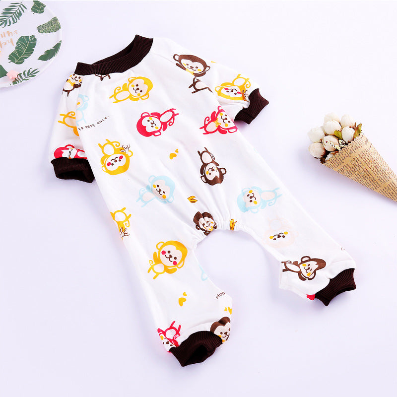 HKM-2746429 Comfortable Cotton Pajamas for Pets with Fun Prints - Multiple Designs and Sizes Available