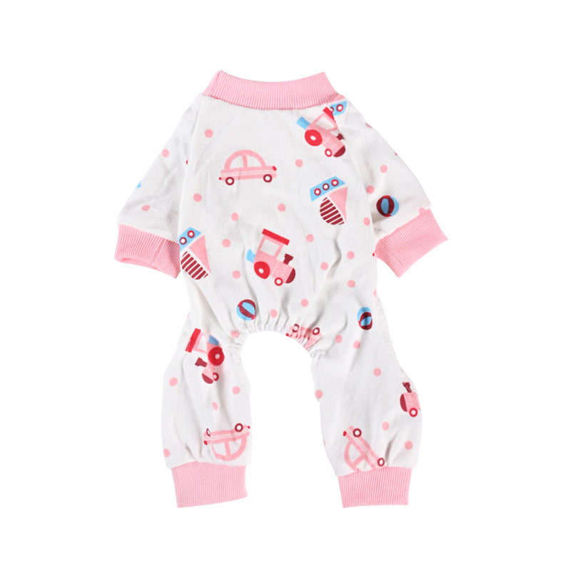 HKM-2746429 Comfortable Cotton Pajamas for Pets with Fun Prints - Multiple Designs and Sizes Available