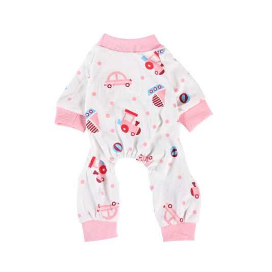 HKM-2746429 Comfortable Cotton Pajamas for Pets with Fun Prints - Multiple Designs and Sizes Available
